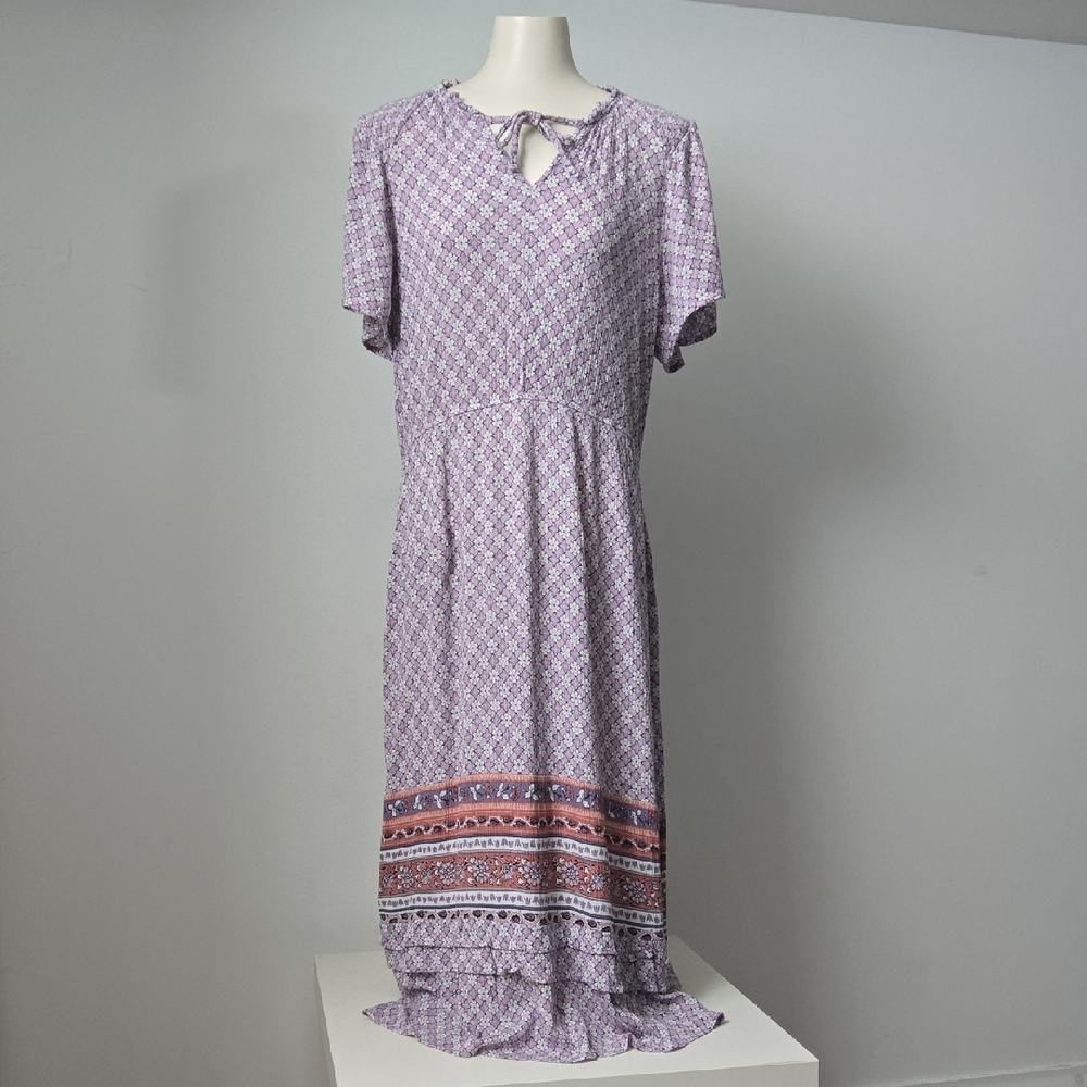 Knox Rose Boho Maxi Dress with Pockets (L)